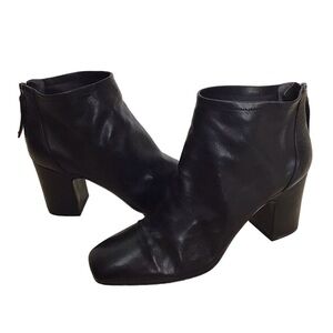 Sarto Franco Sarto Jacoby Ankle Boot Black Leather Block Heel Size 8.5